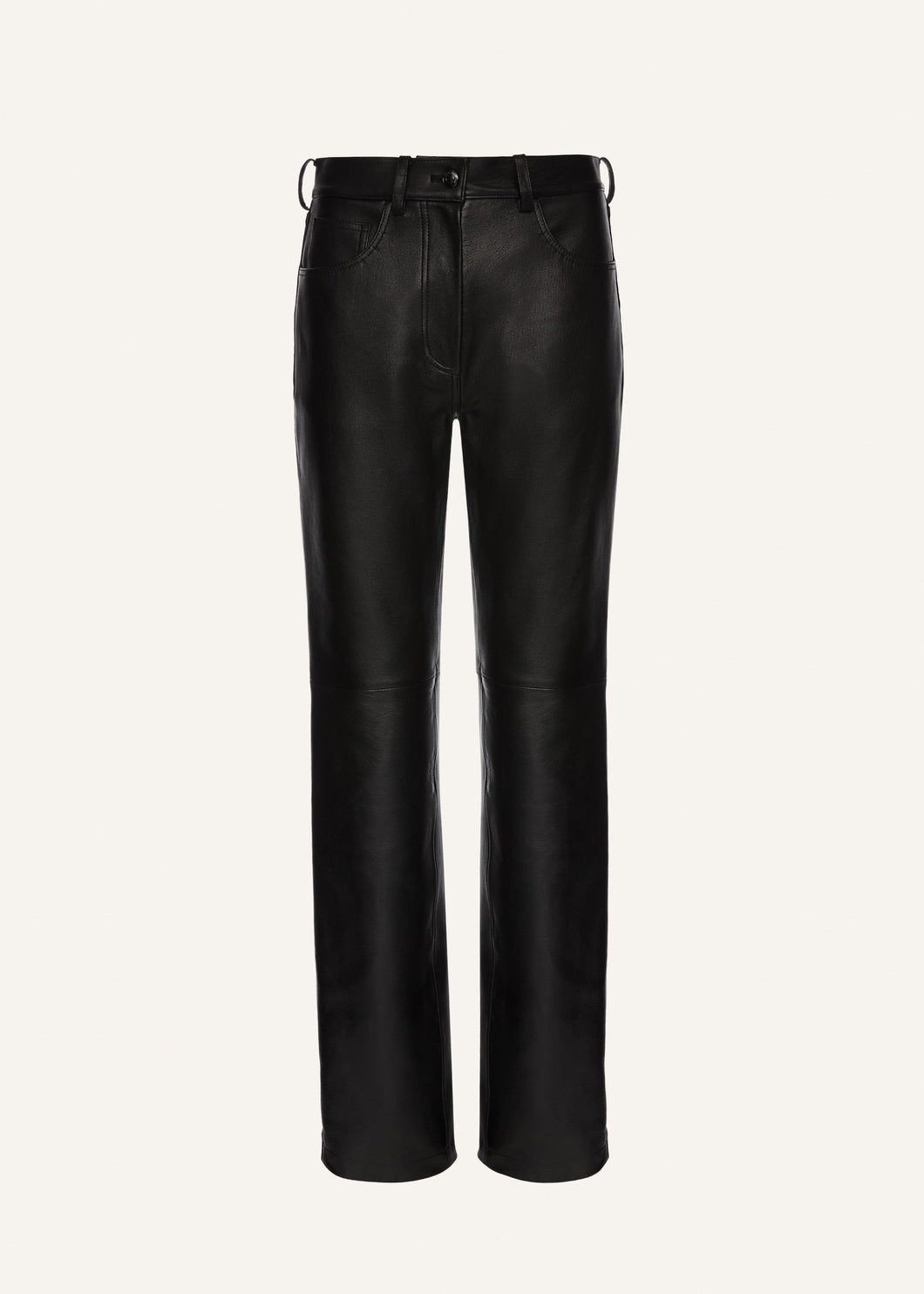 AW25 LEATHER 07 PANTS BLACK