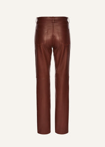 AW25 LEATHER 07 PANTS BORDEAUX
