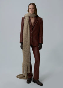 AW25 LEATHER 07 PANTS BORDEAUX