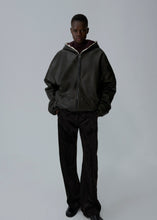 Load image into Gallery viewer, AW25 LEATHER 08 HOODIE BLACK
