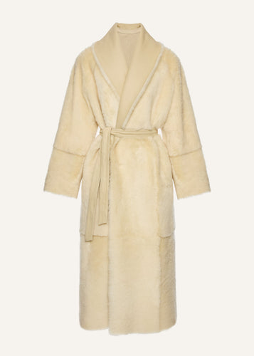 AW25 LEATHER 15 COAT CREAM
