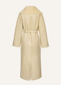 AW25 LEATHER 15 COAT CREAM
