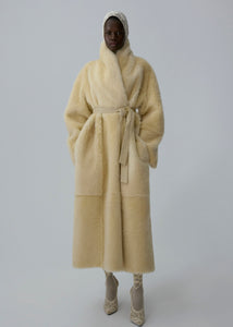 AW25 LEATHER 15 COAT CREAM