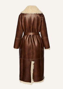 AW25 LEATHER 15 SHEARLING BROWN