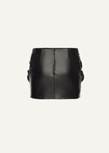 AW25 LEATHER 16 SKIRT BLACK