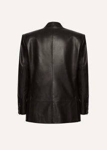 AW25 LEATHER 17 BLAZER BLACK