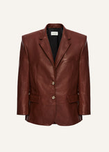 Load image into Gallery viewer, AW25 LEATHER 17 BLAZER BORDEAUX
