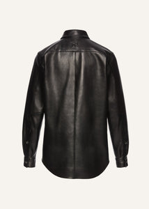 AW25 LEATHER 19 SHIRT BLACK