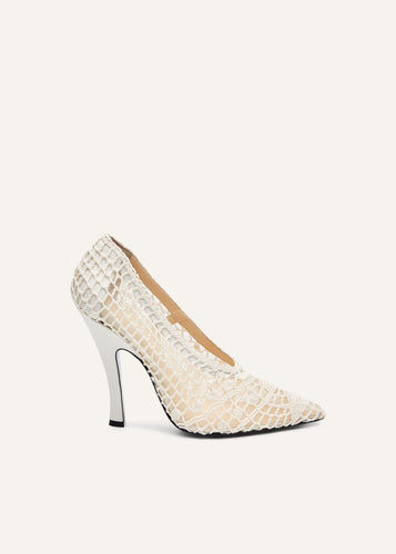 AW25 PUMPS CREAM CROCHET