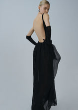 Load image into Gallery viewer, Scoop-back bodysuit in black

