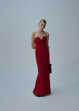 Load image into Gallery viewer, Bustier gown in red
