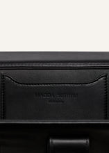Load image into Gallery viewer, Apolonia bag in black leather with flower charm
