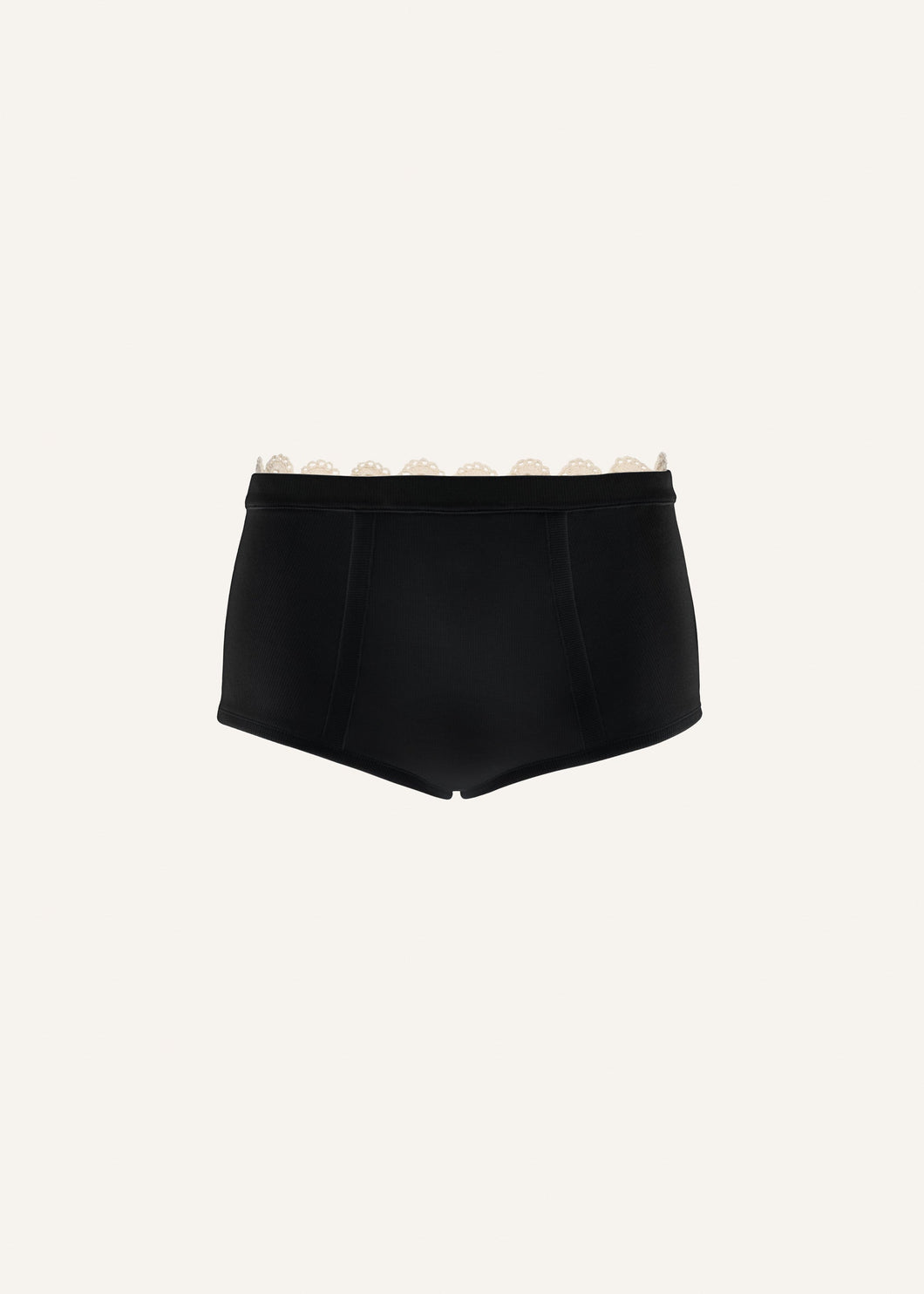 Lace-detail underwear shorts in black