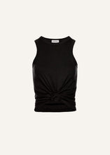 Load image into Gallery viewer, Knotted tank top in black
