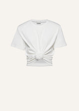 Load image into Gallery viewer, Knotted t-shirt in cream
