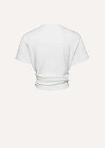 Knotted t-shirt in cream