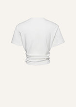 Load image into Gallery viewer, Knotted ribbed t-shirt in cream
