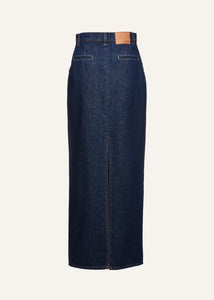 PF22 DENIM 10 SKIRT LONG NAVY