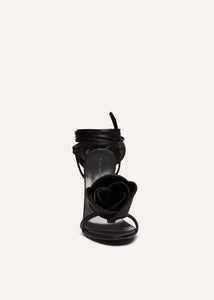 PF23 FLOWER SHOES SATIN BLACK