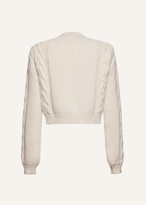 PF23 KNITWEAR 01 CARDIGAN CREAM