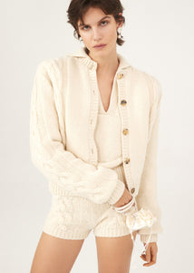 PF23 KNITWEAR 01 CARDIGAN CREAM