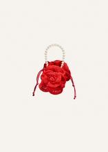 Load image into Gallery viewer, Pearl Magda bag in red crochet
