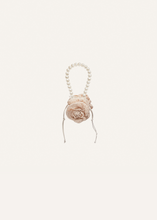 Load image into Gallery viewer, Small pearl Magda bag in cream crochet
