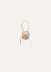 Small pearl Magda bag in cream crochet