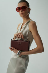 PF24 APOLONIA BAG BURGUNDY LEATHER