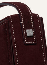 Load image into Gallery viewer, PF24 APOLONIA BAG BURGUNDY SUEDE
