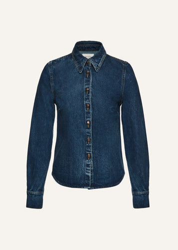 PF24 DENIM 05 SHIRT NAVY VNTG