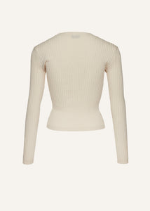 PF24 KNITWEAR 08 CARDIGAN CREAM