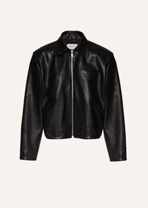 PF24 LEATHER 01 JACKET BLACK