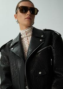 PF24 LEATHER 05 JACKET BLACK