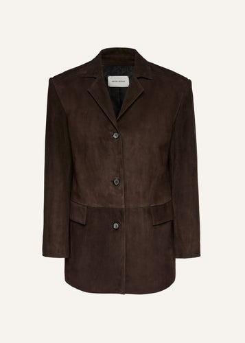 PF24 LEATHER 13 JACKET BROWN SUEDE