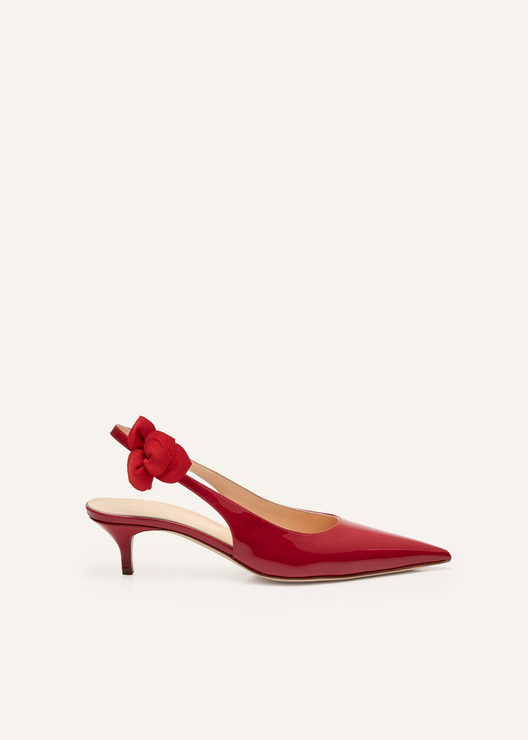 PF24 SLINGBACK KITTEN HEELS LEATHER RED