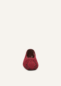 PF25 BALLET FLATS CROCHET BURGUNDY