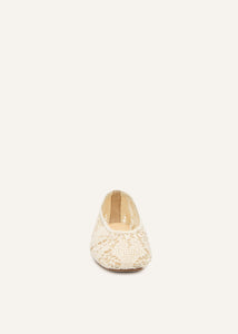 PF25 BALLET FLATS CROCHET CREAM