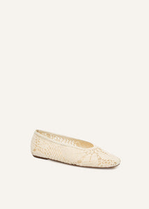 PF25 BALLET FLATS CROCHET CREAM