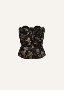 PF25 CORSET 02 BLACK PRINT