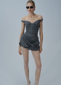 PF25 DRESS 06 GREY CHECK