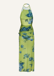 PF25 DRESS 18 GREEN PRINT