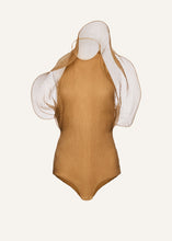 Load image into Gallery viewer, Silk organza bodysuit in beige

