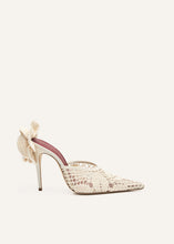 Load image into Gallery viewer, PF25 HEEL MULES CROCHET CREAM
