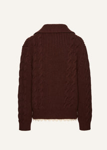 PF25 KNITWEAR 05 CARDIGAN BROWN