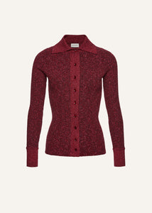 PF25 KNITWEAR 21 CARDIGAN BORDEAUX