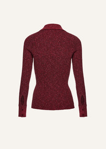 PF25 KNITWEAR 21 CARDIGAN BORDEAUX