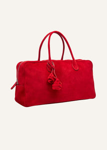 PF25 LARGE BRIGITTE BAG SUEDE RED