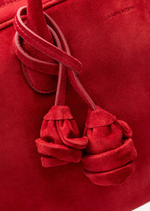 PF25 LARGE BRIGITTE BAG SUEDE RED