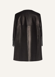 PF25 LEATHER 03 COAT BLACK